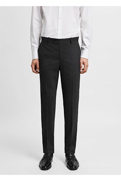 MANGO Man Cool Wool Slim Fit Trousers Set
