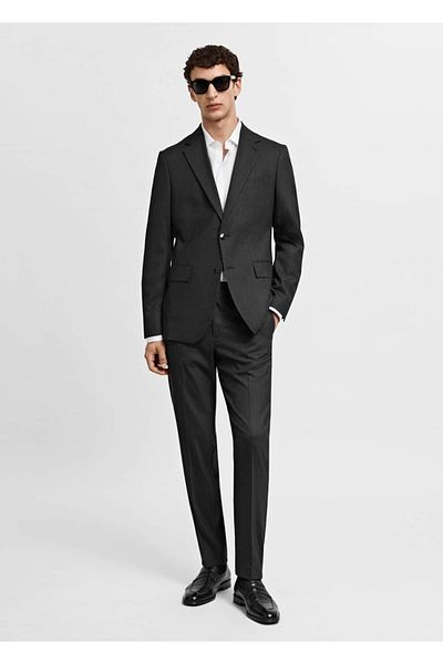 MANGO Man Cool Wool Slim Fit Trousers Set