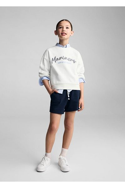 MANGO Kids Φούτερ με ανάγλυφο βαμβακερό κείμενο