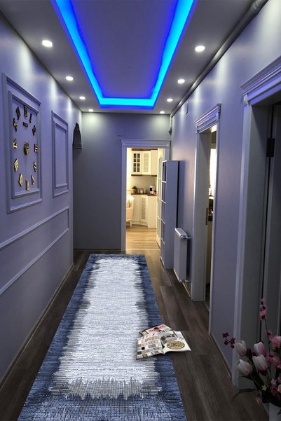 CAPPİO HALI Dijital Baskılı Makinada Yıkanabilir Salon Halısı Mutfak Halısı Yolluk Halısı - Cp1737