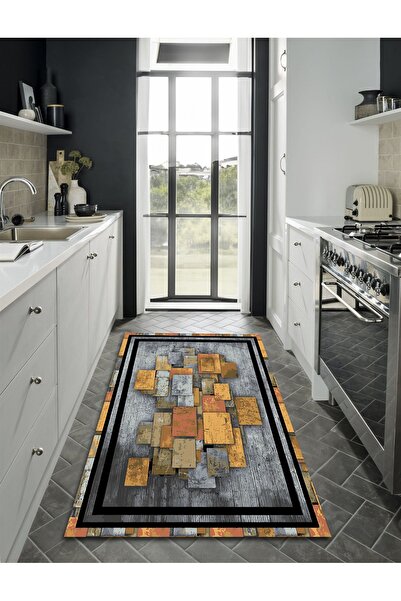 CAPPİO HALI Dijital Baskılı Makinada yıkanabilir Salon Halısı Mutfak Halısı Y...