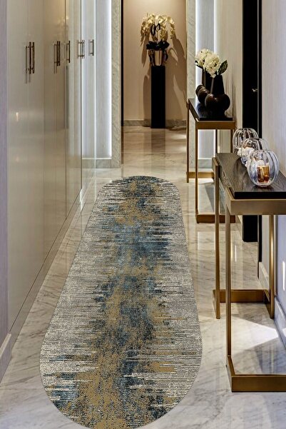 CAPPİO HALI Renkli Ritim Çizimli Oval Halı