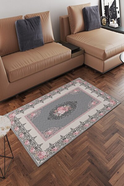 CAPPİO HALI Dijital Baskılı Makinada Yıkanabilir Salon Halısı Mutfak Halısı Y...