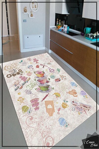 Genel Markalar Mutfak Gereçleri Desenli Halı Kaymaz Taban Halı (makinada Yıka...