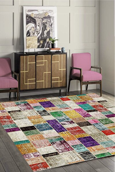 ESTA HALI Patchwork Renk Cümbüşü Halı - Cp033