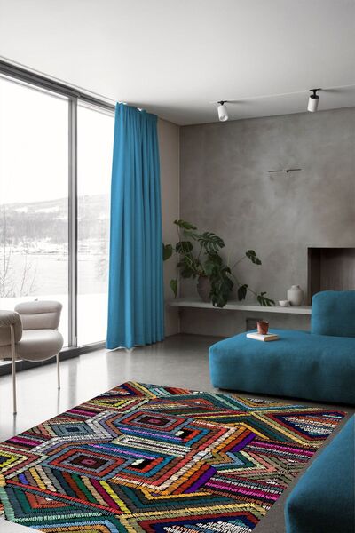ESTA HALI Rengarenk Desenli Halı Cp374