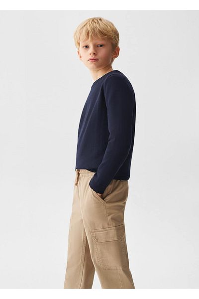MANGO Kids Cotton Cargo Pants - Relaxed Fit