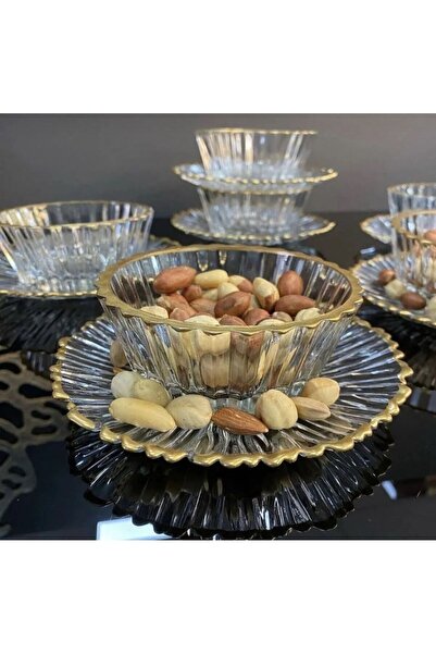 adana avm 12 قطعة طبق سناك مذهب تكفي 6 أشخاص