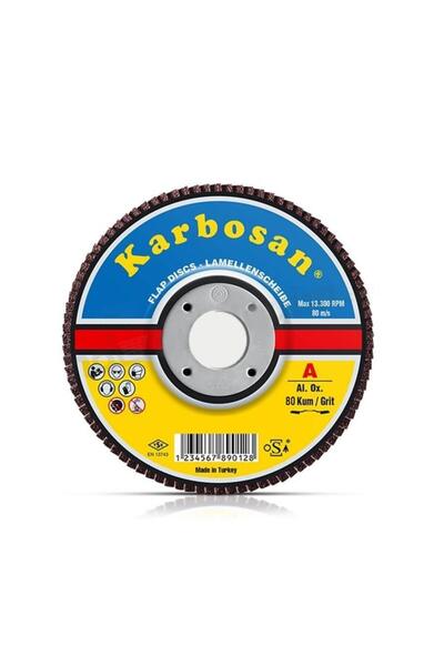 KARBOSAN 115x22 80 Kum Flap Disk Zımpara 1 Adet