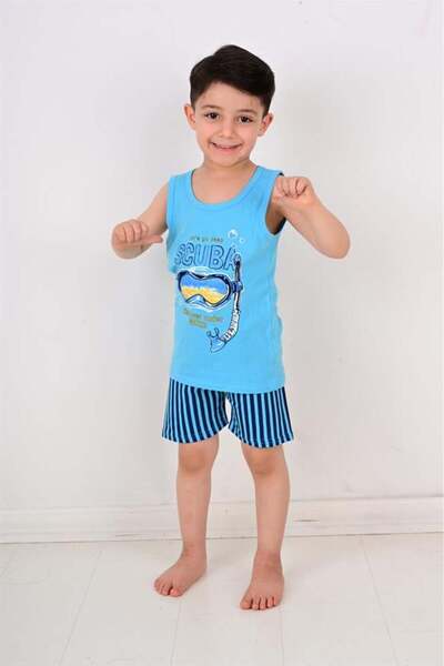 vitmo Set pijama cu sling pentru băiat Scuba Blue