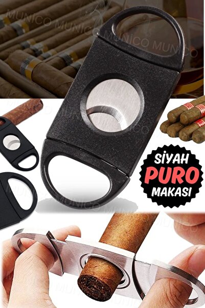 Munico Çift Başlık Bıçakla Kolayca Kesen Puro Kesme Makası Keskin Çelik Çift ...