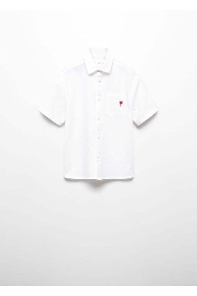 MANGO Kids Tricou Alb Pentru Copii