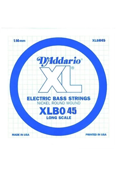 Daddario Xlb045 Bass Guitar Single String, (Sol), XL Nickel Wound, 0.045 g