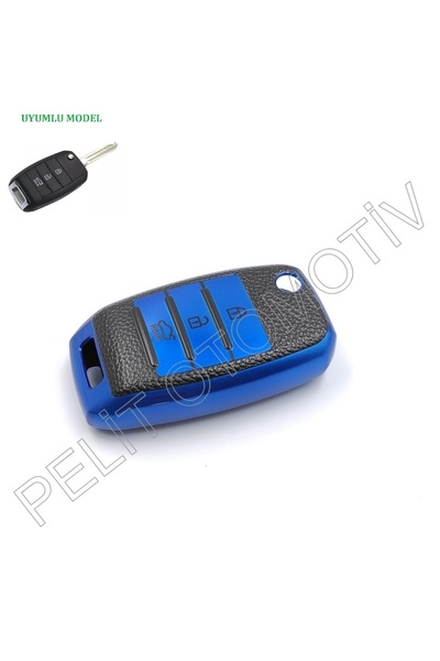 PELİTOTOMOTİV Husa pentru chei Kia Rio Ceed Cerato Superlux Sustalı Albastru