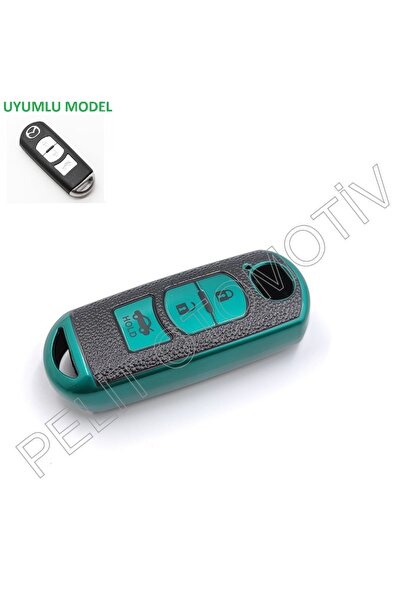 PELİTOTOMOTİV Θήκη κλειδιού Mazda Cx-3 Cx-5 Cx-7 Cx-9 Superlux Πράσινη