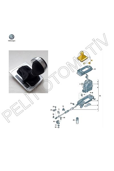 İthal Passat B7 Dsg - Automatic Gear Shift Knob and Gaiter 3ab713203e
