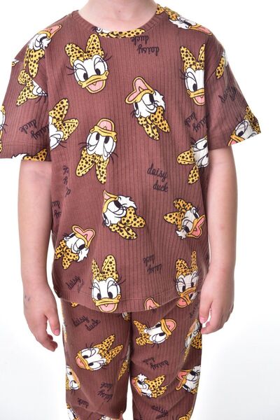 bunny hopp Σετ κοντομάνικη πιτζάμες για κορίτσια από 100% βαμβακερό ύφασμα Daisy Duck (3,4,5,6,7,8 ΕΤΩΝ)