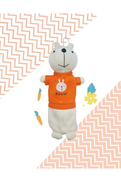 Kağıt Gemi Dükkan Cutie de creioane din țesătură cu iepure portocaliu