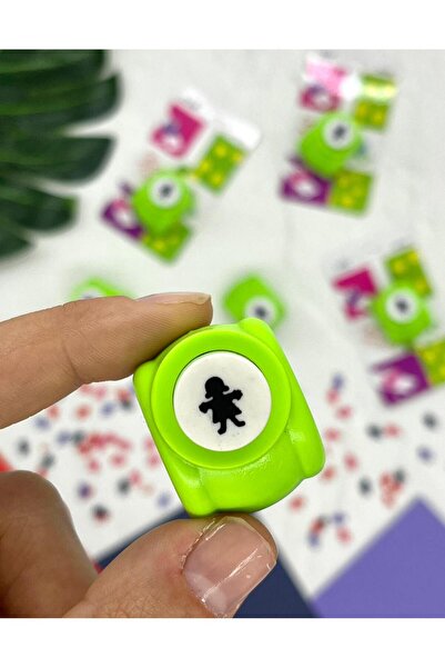 Kağıt Gemi Dükkan Kız Çocuk Desenli Yeşil Mini Delgeç