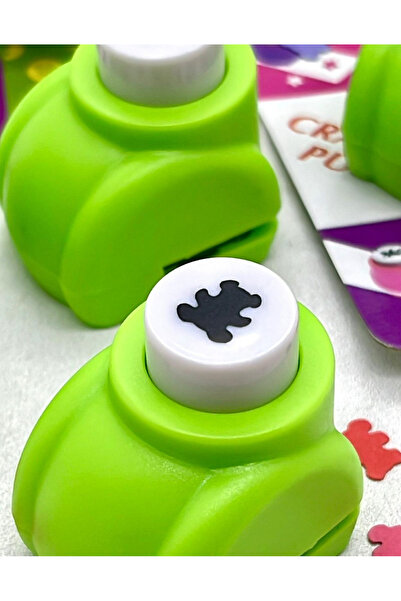 Kağıt Gemi Dükkan Ayıcık Desenli Yeşil Mini Delgeç