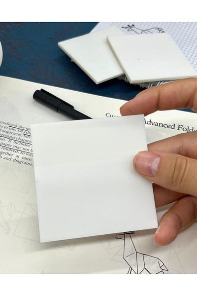 Kağıt Gemi Dükkan Soft White Transparent Post-it / Transparent Sticky Note / Sticky Note / Sticker / Bullet Journal