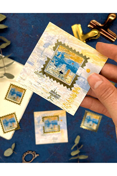 Kağıt Gemi Dükkan كلود مونيه الانطباع شروق الشمس اللوحة المعدنية منقوشة المرج...