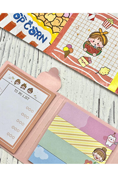 Kağıt Gemi Dükkan Cute Cake Girl and Teddy Bear Post-it / Sticky Note / Index