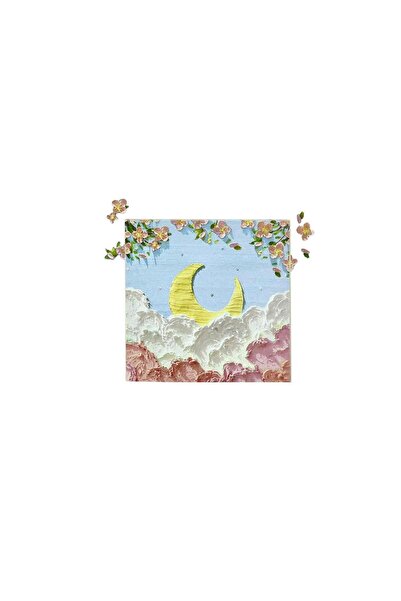 Kağıt Gemi Dükkan Nature Themed Crescent Post-it - Oil Painting