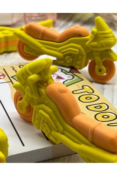 Kağıt Gemi Dükkan Cute Engine Yellow Eraser