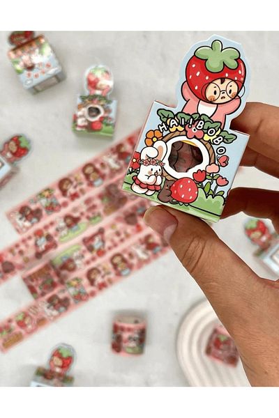Kağıt Gemi Dükkan HAI! BOBO Green Box Washi Tape / Washi Tape / Bullet Journal / Scrapbook