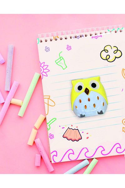 Kağıt Gemi Dükkan Yellow Owl Pencil Sharpener