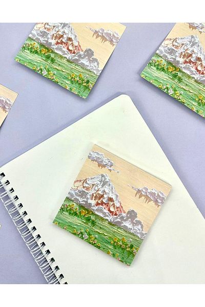 Kağıt Gemi Dükkan Natural Themed Snowy Oiled Post-it Mountain