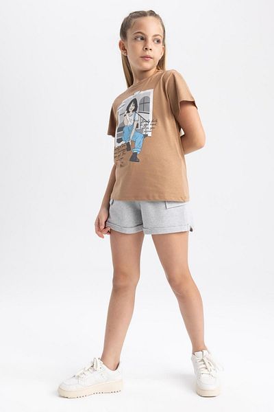 DeFacto Girl's Cargo Fit Shorts B0841a823hs
