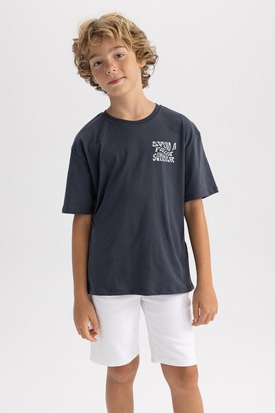 DeFacto Boy - Crew Neck Printed Oversize T-Shirt A6412a823sm