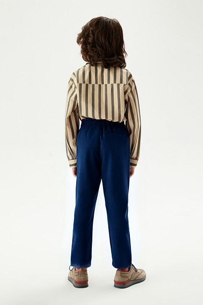 BayBayan High Waist Pocketed Children's Ribbed School Pants