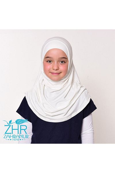 ZAHRANUR HİJAB Set practic de șal și eșarfe pentru copii de 6-10 ani (2 bucăți)