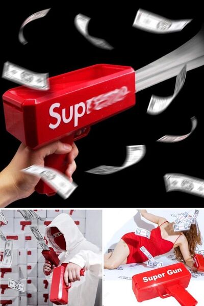 Genel Markalar Eğlenceli Para Saçma Fırlatma Tabancası Top Banknot Süper Para...