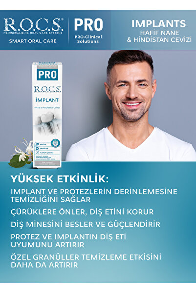 R.O.C.S. Pro Implant Kullananlara Özel Diş Macunu (74g)