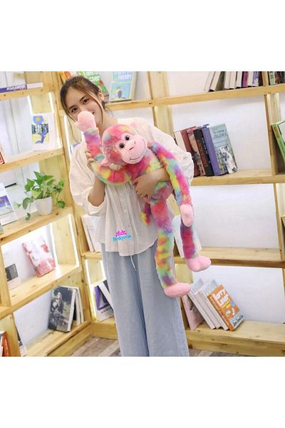 Shem Plush Monkey Sleeping Friend Soft Colorful Monkey 60 cm (Price Is for 1 Piece).