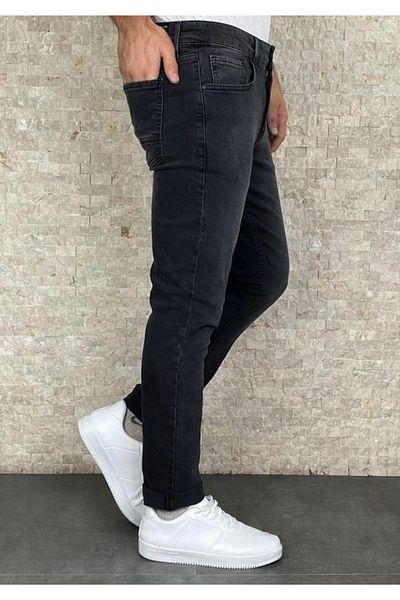 HLT JEANS Ανδρικό τζιν Anthracite Slim Fit - Lycra and Flexible, Hlthe001947