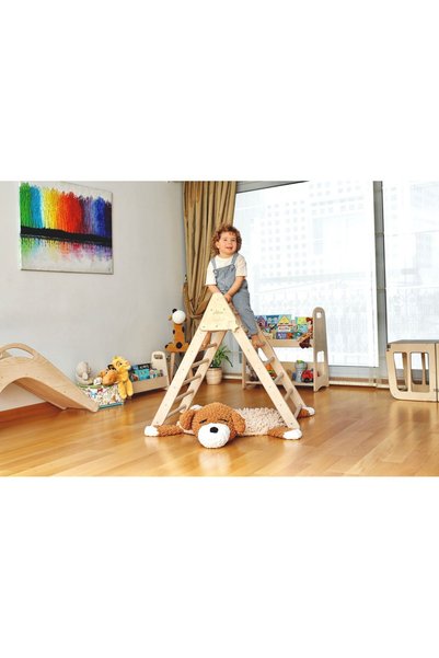 KIDOPPO Montessori Climbing Triangle |   Wooden Pikler Triangle |   Preschool Climbing Track |   Educational Triangle