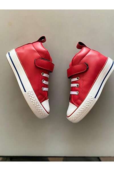 STARYOU STORE KIRMIZI BEYAZ ÇOCUK KIŞLIK BOT AYAKKABI SUNİ DERİ CİLT