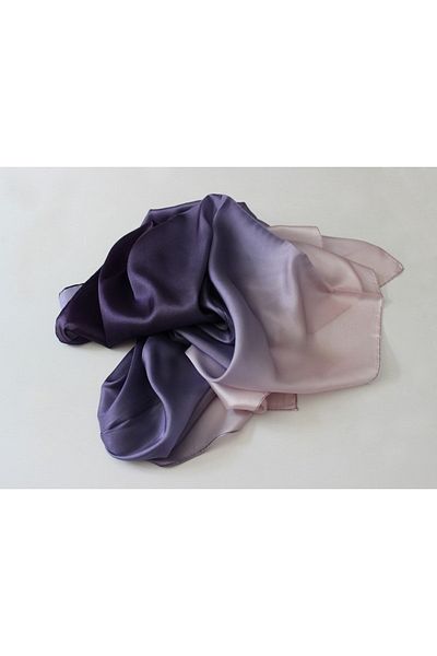 Mısırlı Purple Gradient Patterned Crystal Evening Dress Shawl