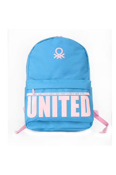 uzaktangelir Rucsac Benetton Blue pentru școala primară și gimnazială