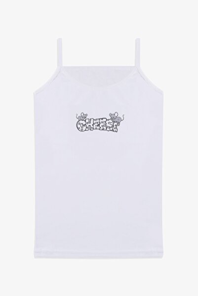 koza iç giyim Girl's 3-Piece Cute Mouse Patterned Cotton Tank Top