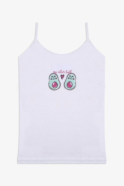 koza iç giyim Girl's Avocado Patterned Cotton Athlete Briefs Set