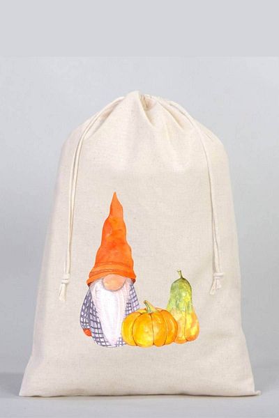 Florence Event Autumn Theme Printed 100% Cotton Raw Cloth Pouch 30x40 Cm