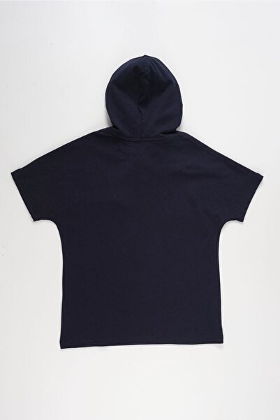 Doctor junior Erkek Çocuk Oversize Kapşonlu Lacivert T-shirt