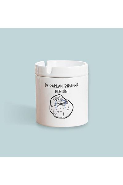 İştebuhediye Tavă de scrumiere fără miros imprimată Dobarlan Bıragma Gendini