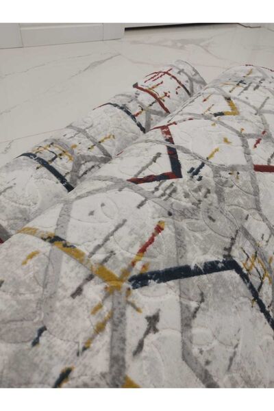 Merinos MERİNOS Kaymaz Taban Keçeli Oda Salon Koridor Mutfak Halı Yolluk MULTİ